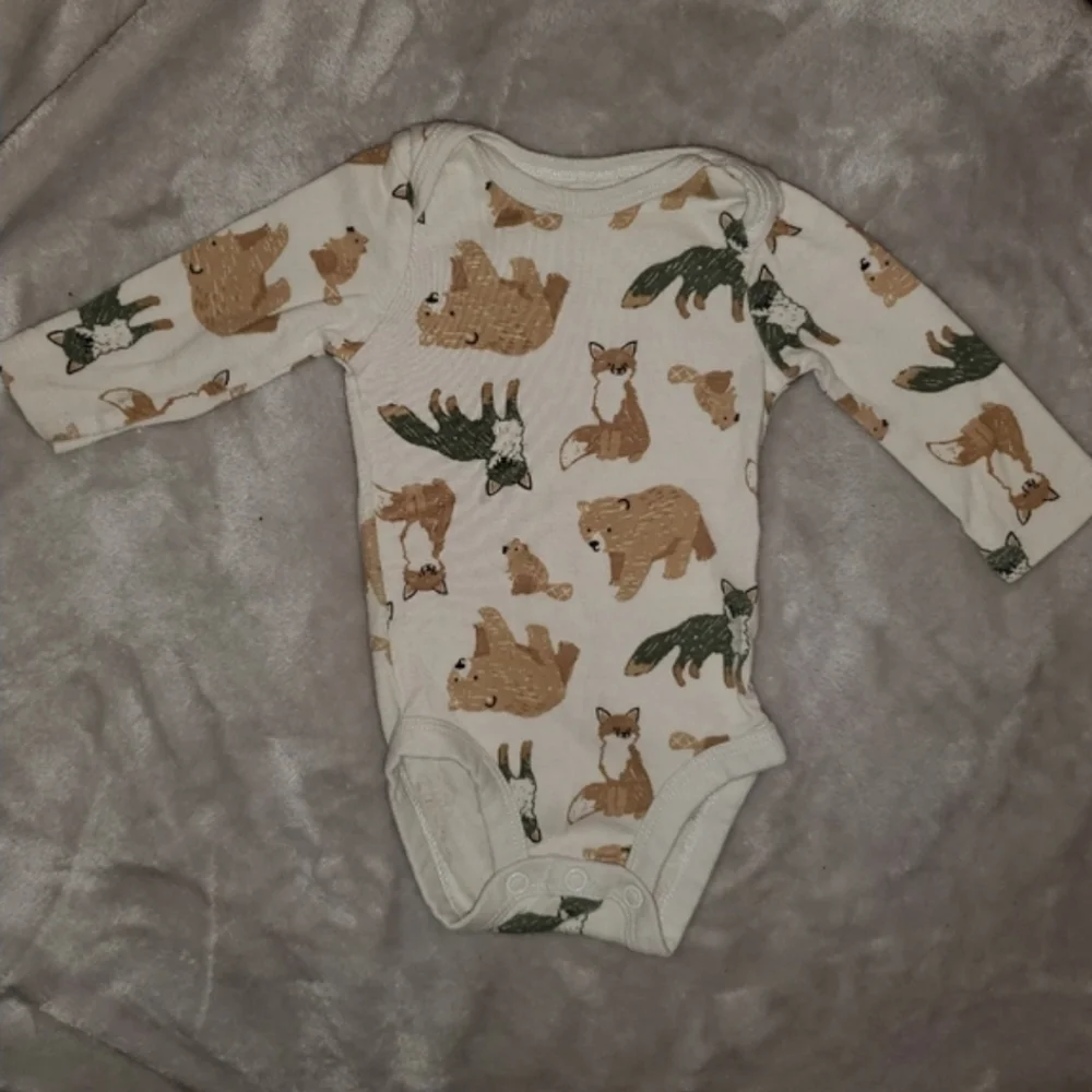 5 for $25 | Just One You by Carter's Woodland Animals Long Sleeve Onesie